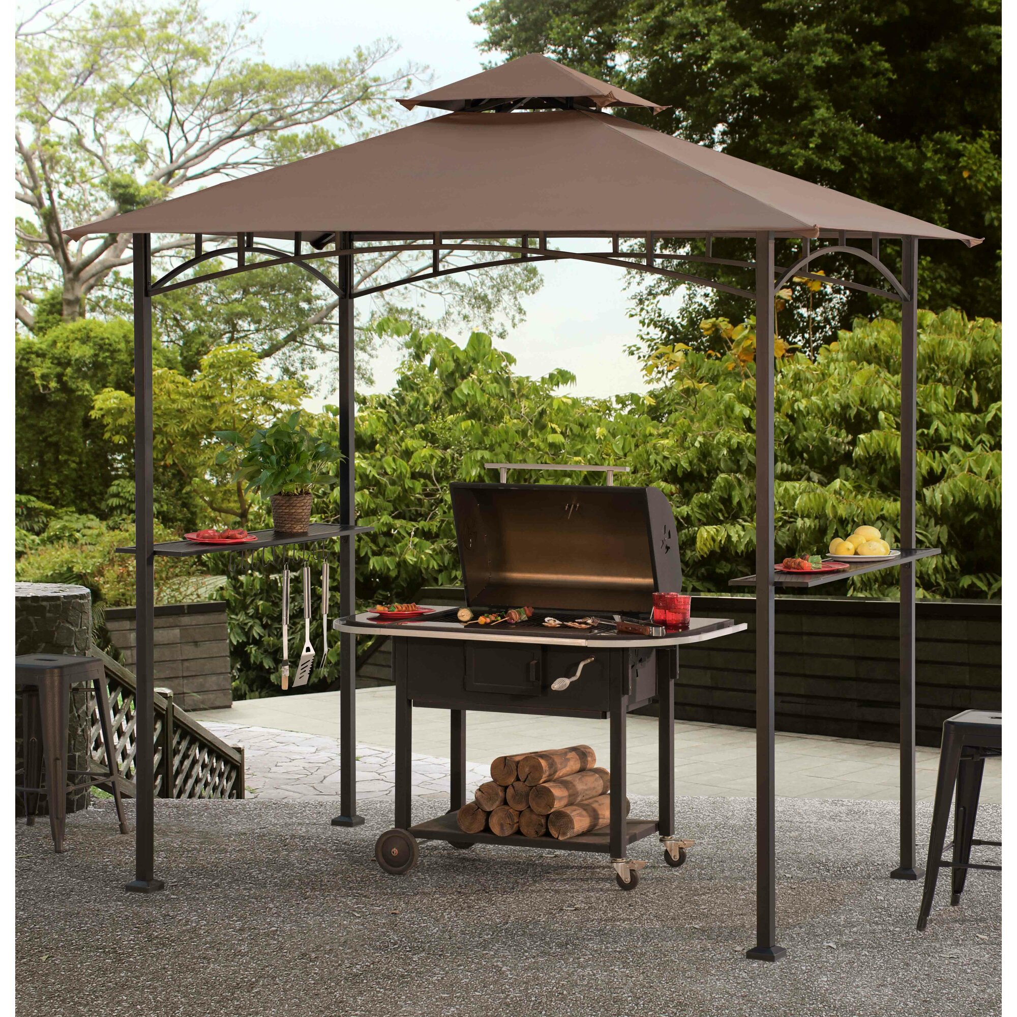 Sunjoy Meijer Ft W X Ft D Metal Grill Gazebo Reviews Wayfair